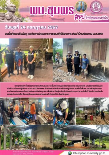 ลงพื้นที่ตรวจรับพัสดุ และติดตามโครงการตามแผนปฎิบัติราชการ ประจำปีงบประมาณ พ.ศ.2567