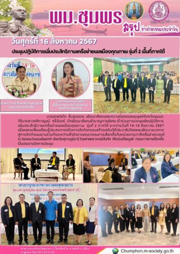 ประชุมปฎิบัติการเพิ่มประสิทธิภาพเครือข่ายพลเมืองคุณภาพ รุ่นที่ 2 พื้นที่ภาคใต้