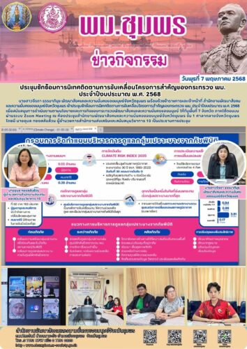 ประชุมซักซ้อมการนิเทศติดตามการขับเคลื่อนโครงการสำคัญของกระทรวง พม.