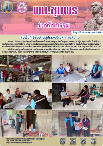 ลงพื้นที่เยี่ยมบ้านผู้ประสบปัญหาทางสังคม