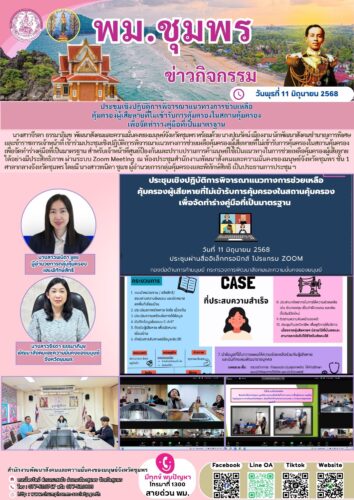 ประชุมเชิงปฎิบัติการพิจารณาแนวทางการช่วยเหลือ