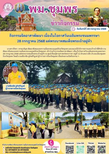กิจกรรมจิตอาสาพัฒนา เนื่องในโอกาสวันเฉลิมพระชนมพรรษา